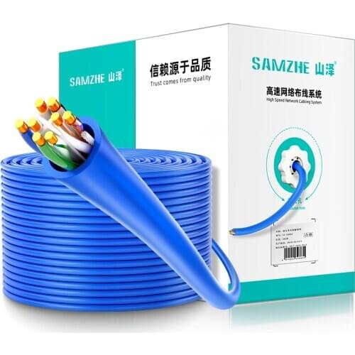SAMZHE Cat 6 Home Decoration work Low-Smoke Zero-Halogen Anti-rat ant comprehensive functional Ethernet cable 164ft/328ft/1000f