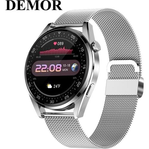DEMOR D2 Smart Watch Men Business Heart Rate Blood Pressure Oxygen Monitor Smartwatch for Samsung Huawei Xiaomi Mi Android Phone