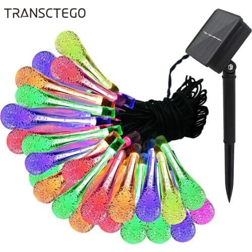 20ft 30 LED Solar Powered String Light Garden Christmas Lights Outdoor Led Luminaria For Garden Decoration Street Solar Lamp