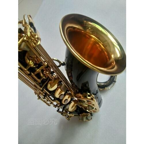 Tenor Sax Best quality Black Gold Key Tenor Saxophone in B Flat Tune musical instruments Gift mouthpiece Free shipping