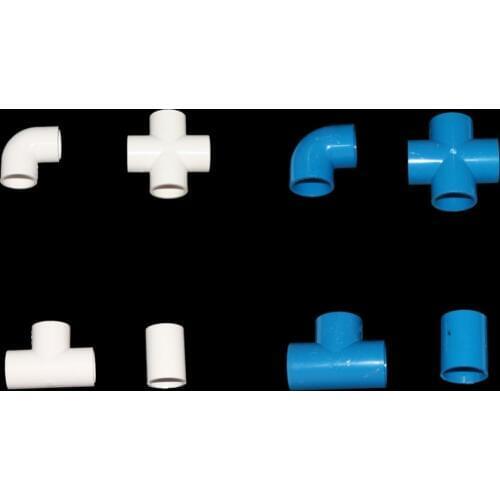 20mm Inner Dia. PVC Pipe Connectors Garden Water Pipe Fittings Irrigation Aquarium Tube Joints Water Adapter