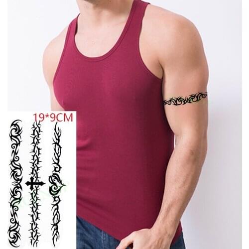 Waterproof Temporary Tattoo Sticker Cross Love Heart Totem Band Fake Tatoo Flash Waist Arm Leg Foot Tatto for Women Men