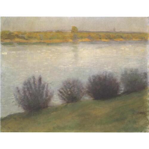 High quality Oil painting Canvas Reproductions At the Rhine near Hersel (1908) By August Macke hand painted