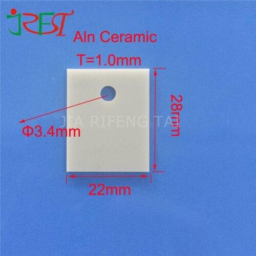 TO-264 1.0mm*22mm*28mm High Thermal Conductive AlN Ceramic Substrate With Hole