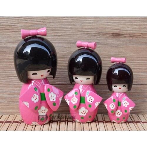 Japanese Geisha Doll Ornament Lady Set Craft Decoration Kimono Style Gift Multi Pattern Stylish