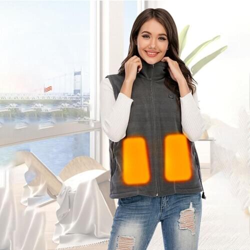 Smart Heated Vest Light 3 Temp Levels Large-capacity Battery Machine Washable Heating Vest For Winter Outdoor Activity