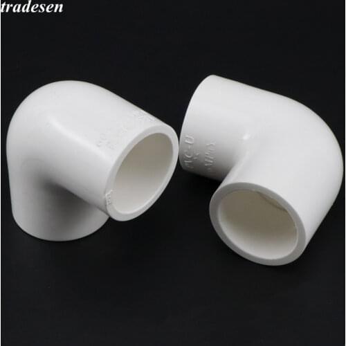 1pcs PVC I.D 20~50mm Water Supply Pvc Pipe Fittings Elbow Connectors Plastic Joint Irrigation Water Parts Upvc pipe Adapter