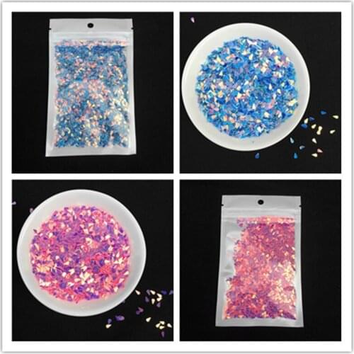 10g/Bag 3mm Blue Pink Sequins Oval Drop Shape PET Glitter Paillettes Party Craft DIY 3D Nail Art Wedding Lentejuelas Accessories
