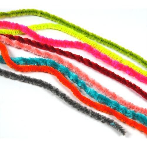 2m Fly Tying Chenile Fly Fishing Wooly Worm Fly Streamer Thick 3mm ~ 5mm Olive White Pink Green Red Brown