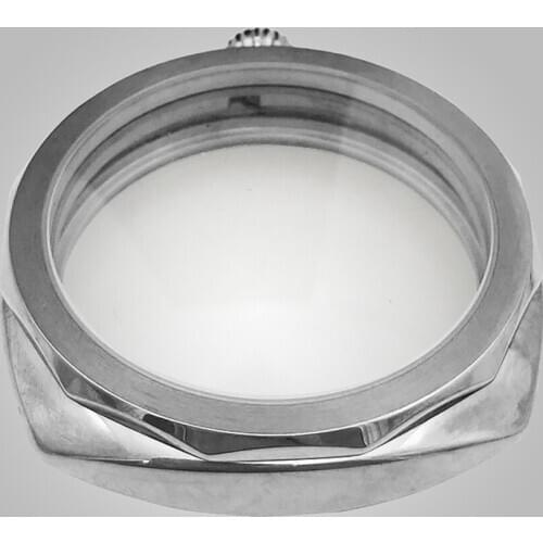 47mm Polished Stainless Steel Watch Case for ETA 6497 6498 for St36