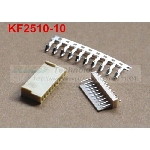 50set/lot KF2510 KF2510-10 connector 2.54mm 10pin,Female housing + Male header + Terminal