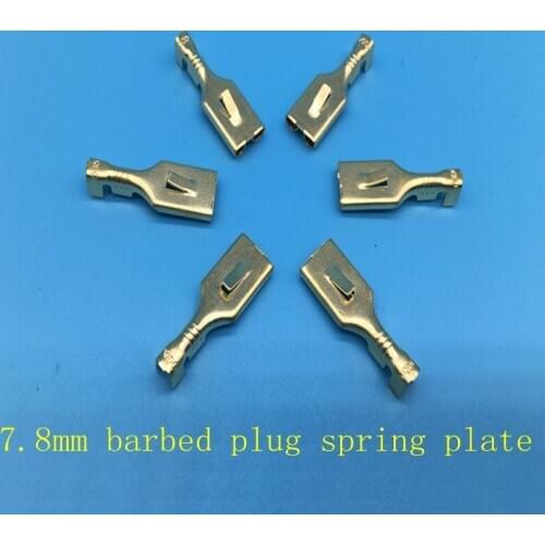 50pcs/lot 7.8 Plug-in straight female terminal plug-in switch wire terminal block