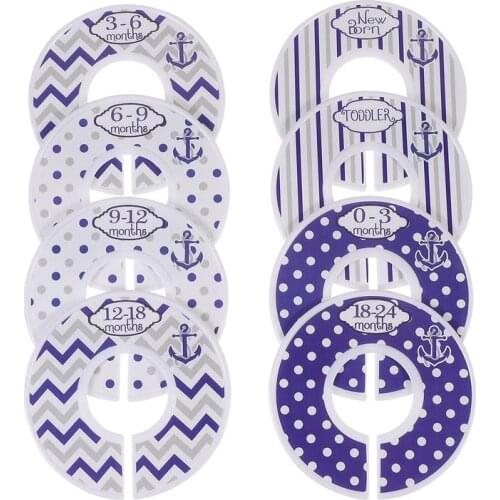 8Pcs Baby Closet Size Dividers Cartoon Nursery Closet Dividers for Boy or Girl