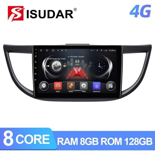 ISUDAR T72 QLED Android 10 Car Radio For Honda/CRV/CR-V 2012-2016 GPS Navigation Car Multimedia 8 Core RAM 6G 4G No 2din