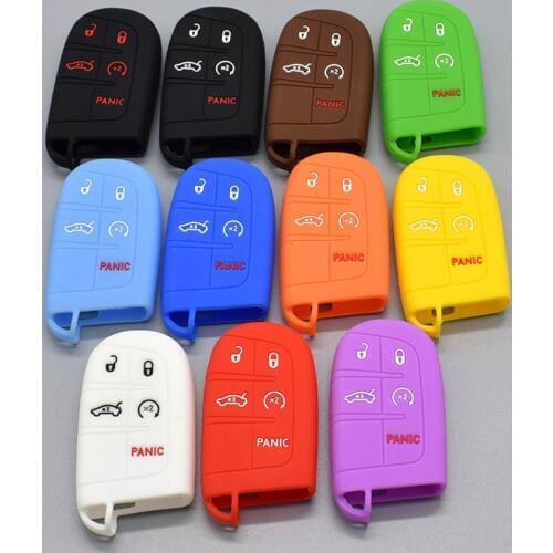 10 units 2016 car key cover Silicone car key cover For JEEP Grand Cherokee Dodge JCUV dart Journey Chrysler 300C Fiat
