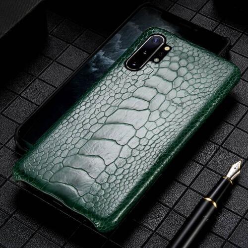 Genuine Leather Ostrich feet phone case for Samsung S20 A50 A70 A60 A40 note 10 9 8 S10 S10 plus S9 S8 A9 A8 J7 J6 Luxury Cover