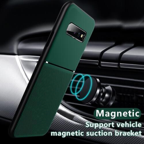 For Samsung S10E Luxury Silicone Magnetic Holder Phone Case For Samsung Galaxy S10 S20 Ultra Plus S 20 10E 10 e Cover shell Capa
