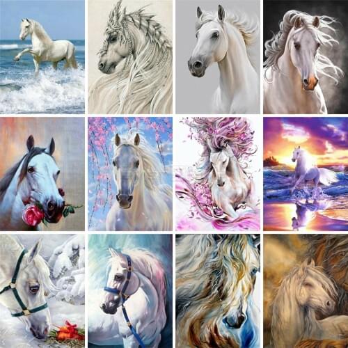 EverShine Diamond Painting Full Drill Square Cross Stitch Diamond Embrooidery Horse Bead Picture Kits Animals Art Handwork Gift