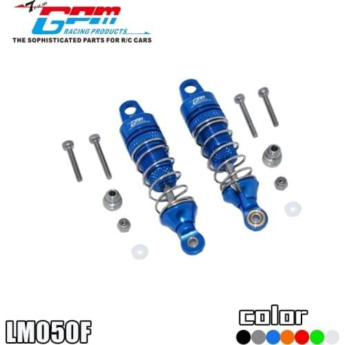 GPM Aluminum Front Spring Dampers Shocks 50mm for Losi 1/18 Mini-T 2.0 2wd Stadium Truck RTR Replace LOS213000
