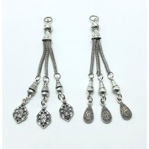 3pcs charm Turkish Muslim drop shaped pendant beads pendant for jewelry making DIY handmade accessories tassel