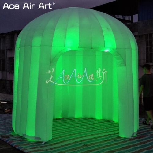 2.5m m diameter small dome tent inflatable photo booth balloon with spotlights and blower interior on sale