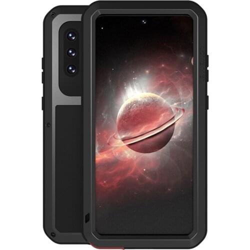 Love Mei Powerful Metal Armor Shock Dirt Proof Splashproof Phone Case For Samsung Galaxy A72 with Tempered Glass For Galaxy A72