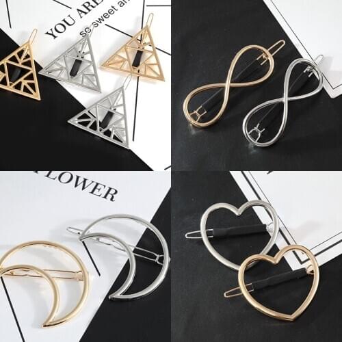 Jisensp Hollow Moon Hair Clip Crescent Charming Hair Pins Hair Clips Hairpins Styling Tools Gifts Fashion Jewelry for Women Girl