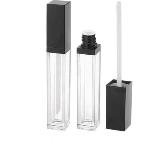 Lip gloss tube empty 5ML Lip gloss container makeup lip oil container Square plastic tubes with wholesale price