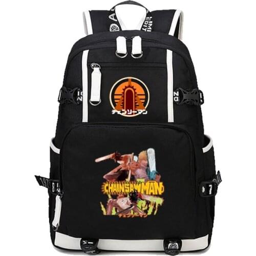 Anime Chainsaw Man Backpack School Bags Bookbag Satchel Work Bag women men Laptop Travel Shoulder Bags