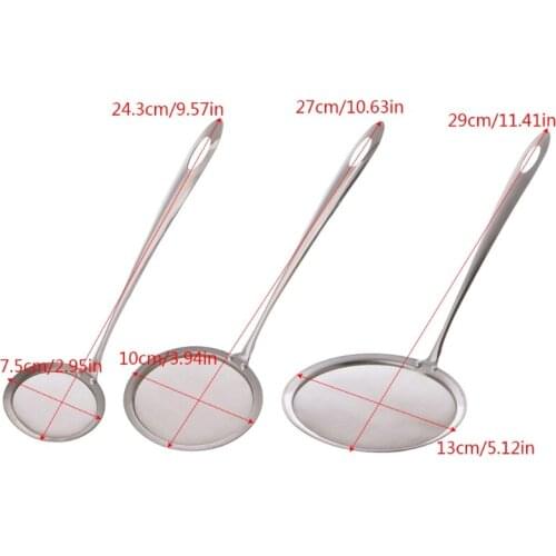 1Pc Stainless Steel Fine Mesh Oil Strainers Flour Filter Colander Kitchen Tool