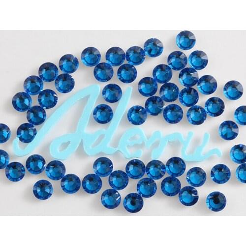 Aderu capriblue 727 super shiny lead free crystal hot fix rhinestone for nail ornament garment shoe scarf phone car decoration