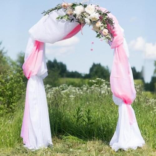 Wedding Arch Chiffon Curtain Party Decor Drapes Home Garden Decorations Pendant Photography Background Wall Deco