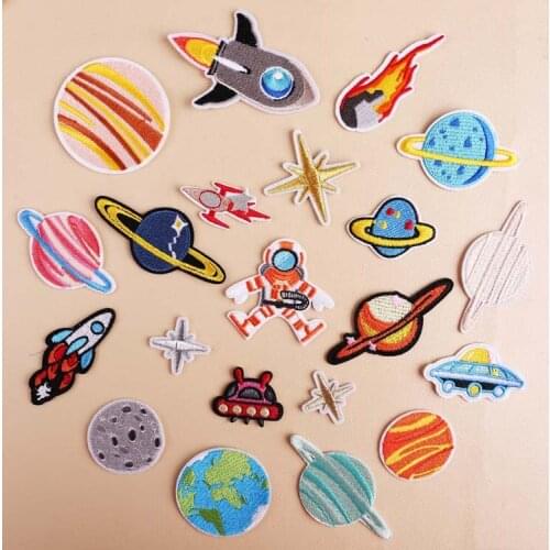 Cloth Patch Computer Embroidered Patch Space Planet Combination AliExpress Amazon Hot-selling Clothing Patch