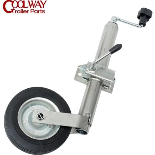 Europe Type Top Wind Trailer Jack Jockey Wheel RV Stand With Clamp 48MM Tube CAP 150KG Caravan Accessories Camper Parts