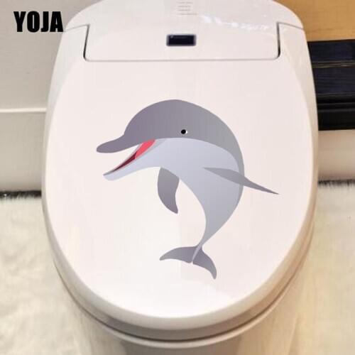 YOJA 18.6*24.7CM Singing Whales BedRoom Home Decor Toilet Decal Wall Sticker T3-0936