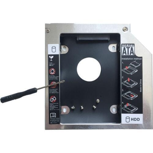 Hard Drive HDD SSD SATA Caddy 2nd for HP Pavilion DV6 DV6-3000 DV6-3100 dv6t-3000 dv6t-3100(Gift Optical drive bezel )