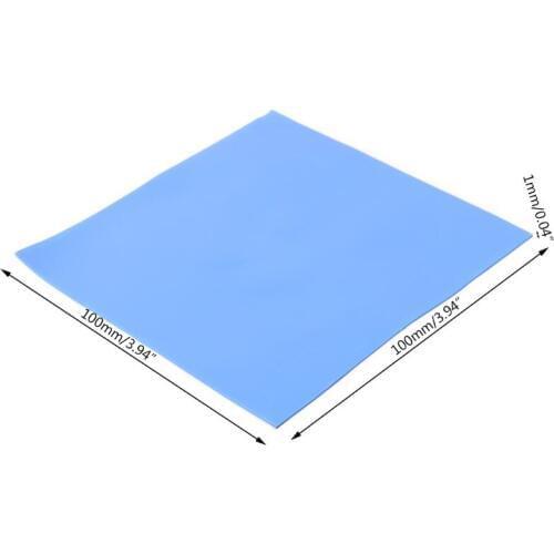 1Sheet 100mmx100mmx1mm Thermal Pad GPU CPU Heatsink Cooling Conductive Silicone Pad for PC Computer Accessories