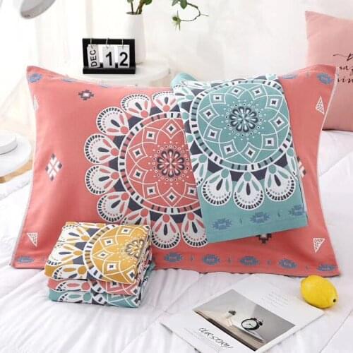 1PC Jaquard Gauze Cotton Pillow Towel Bohemian Bed Throw Pillowcase Cover Soft Homestuck Pillow Case Towel 75*50cm Drop Shipping