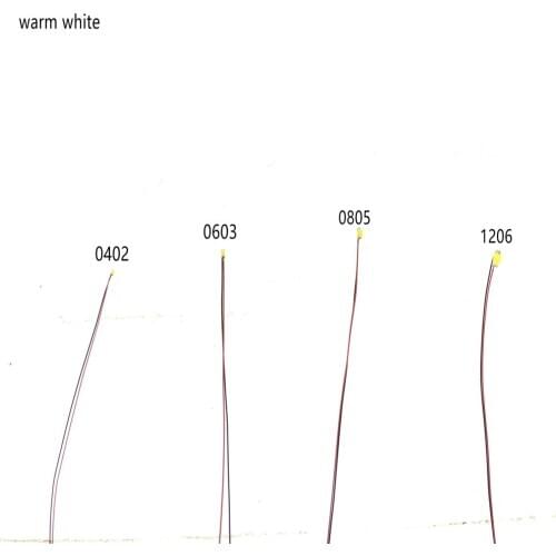 10pcs 0402 SMD Model Toys Train HO N Scale Pre-soldered Micro Litz Wired LED Leads Light For Sand Table Layout Diorama