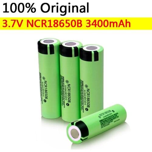 100% Original 18650 Battery 3.7V NCR18650B 3400mAh Lithium For Flashlight batteries Rechargeable Battery 10A Power
