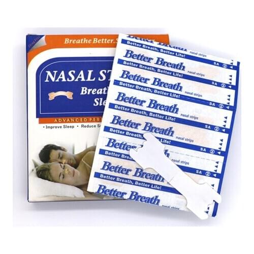 3000pcs=100boxes/lot(55x16mm) Hot Sell Popular Breath Right Stop Snoring Nasal Strips Better Sleep Anti Snore Nasal Strip