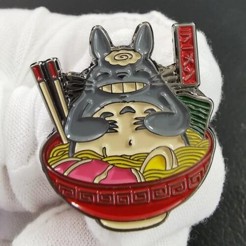 Totoro ramen brooch