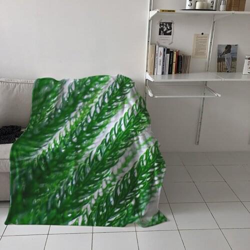 Home Soft Blankets Green Plant Oil Painting Adult Children Bedroom Bed Sofa Throw Blankets Office Warm Air Conditioning Quilt