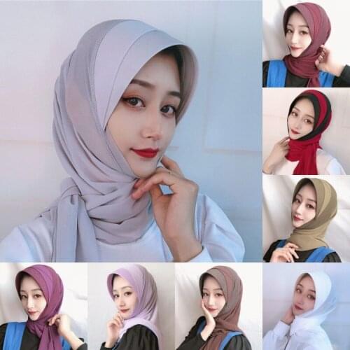 Islamic Hijabs Wrap Headscarf Womens Thin Breathable Chiffon Scarf Shawl Eid Headwear Muslim Turban Fashion Ramadan Amira