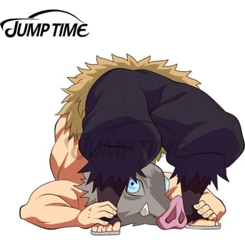 JumpTime 13 x 10.5cm Pig Assault RV Windows Car Stickers Refrigerator Decal Personality AnimeLaptop Windows Cartoon Decoration