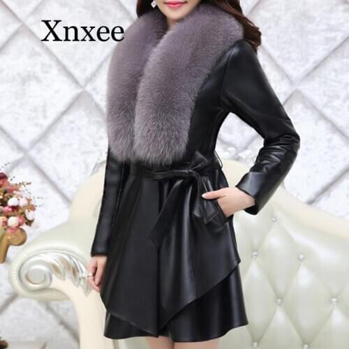 Winter Pure Cardigan Ruffled Coat Women Fashion Trend Faux Fur Leather Outfit Long Sleeve Daily Leisure Temperament Outwear