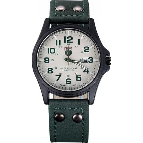 KARFONE Men's Watch With Leather Strap