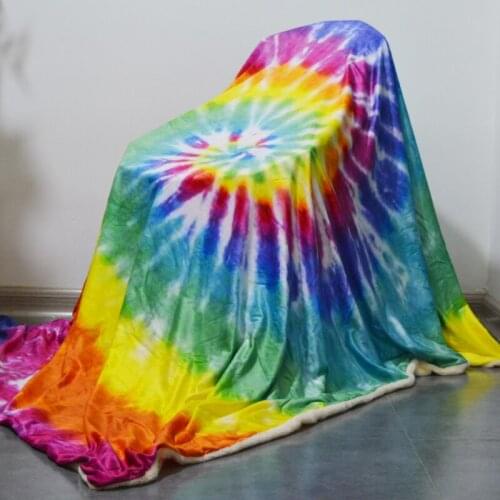 Swirl Tie Dyeing Pattern Soft Fleece Nap Blanket Novelty Adults Kids Square Blanket Bedspread Home Bedding Sofa Throw Blankets