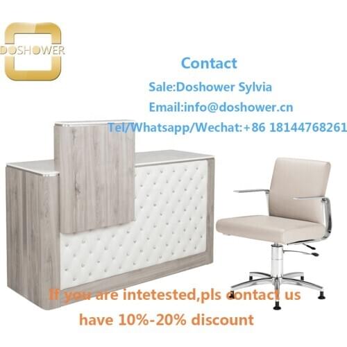 Reception furniture set with work front desk for marble top reception desk