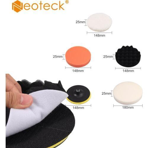 Neoteck 18 Pcs Polishing Pad Set Foam Polishing Wheel Sponge Hand Tool Kit Polishing Sponge Set